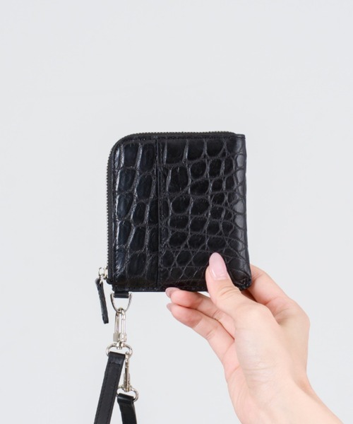 新品 ★ELLIES YORK ◎クロコダイル ワニ革　コンパクト財布 セール】【BELLIES YORK/ベリーズヨーク】クロコダイル