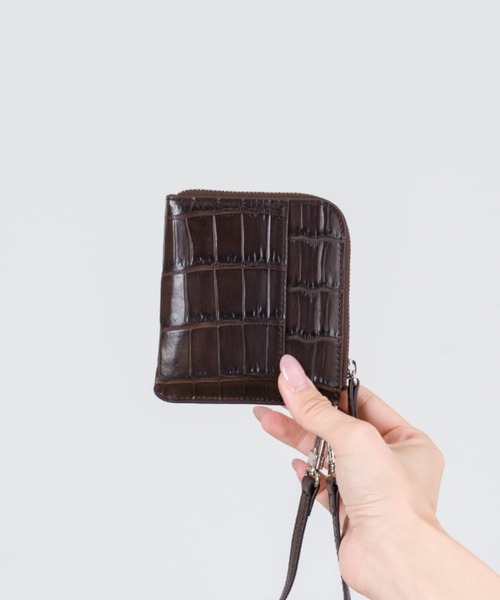 新品 ★ELLIES YORK ◎クロコダイル ワニ革　コンパクト財布 セール】【BELLIES YORK/ベリーズヨーク】クロコダイル