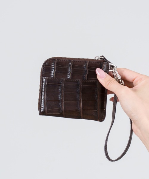 BELLIES YORK(ベリーズヨーク)の「【BELLIES YORK/ベリーズヨーク】クロコダイル コンパクト財布 ワニ革(財布・レディース・ブラック/ダークブラウン/ブルー/グリーン・FREE)」の9枚目の写真
