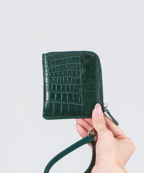 新品 ★ELLIES YORK ◎クロコダイル ワニ革　コンパクト財布 セール】【BELLIES YORK/ベリーズヨーク】クロコダイル