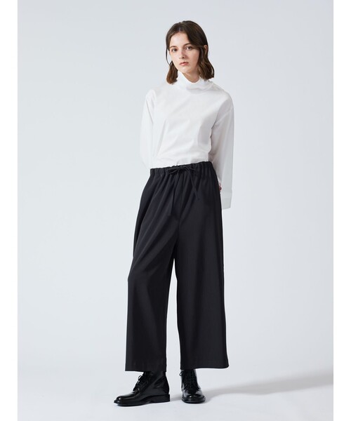 mizuiroind（ミズイロインド）の「mizuiro ind ワイドイージーパンツ（その他パンツ・レディース・ネイビー/グレー/ブラック/チャコールグレー・2）」の3枚目の写真