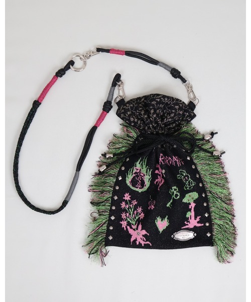 rurumu:(ルルムウ)の「rurumu:/ルルムウ/adjustable strap jacquard pochette(ショルダーバッグ・レディース・グレー/アイボリー/ブラック・FREE)」の10枚目の写真