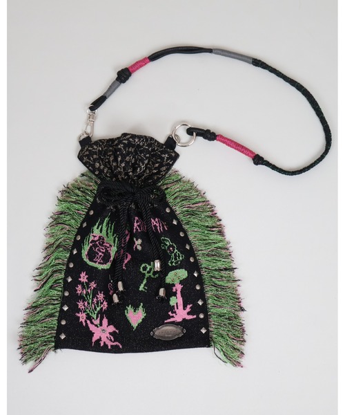 rurumu:(ルルムウ)の「rurumu:/ルルムウ/adjustable strap jacquard pochette(ショルダーバッグ・レディース・グレー/アイボリー/ブラック・FREE)」の11枚目の写真