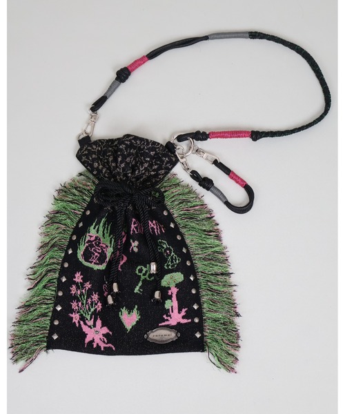 rurumu:(ルルムウ)の「rurumu:/ルルムウ/adjustable strap jacquard pochette(ショルダーバッグ・レディース・グレー/アイボリー/ブラック・FREE)」の8枚目の写真