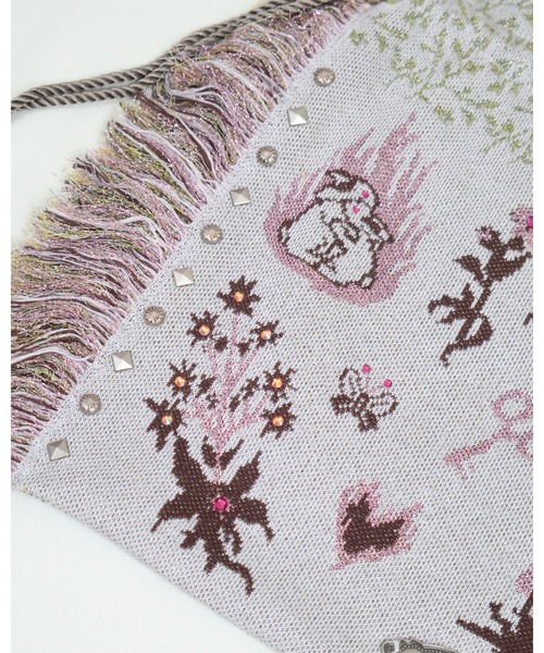 rurumu:(ルルムウ)の「rurumu:/ルルムウ/adjustable strap jacquard pochette(ショルダーバッグ・レディース・グレー/アイボリー/ブラック・FREE)」の20枚目の写真