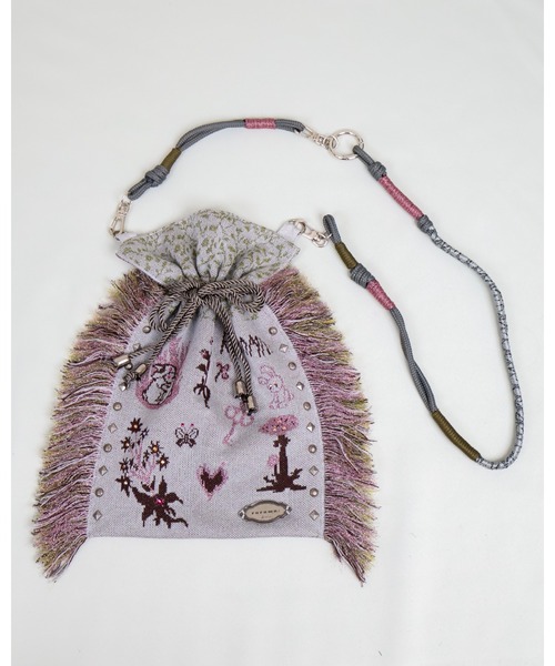 rurumu:(ルルムウ)の「rurumu:/ルルムウ/adjustable strap jacquard pochette(ショルダーバッグ・レディース・グレー/アイボリー/ブラック・FREE)」の18枚目の写真