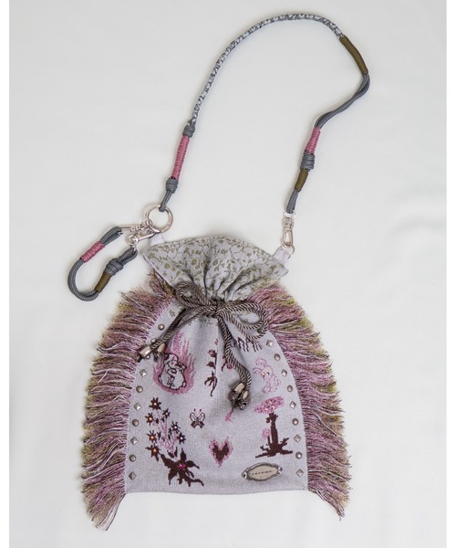 rurumu:(ルルムウ)の「rurumu:/ルルムウ/adjustable strap jacquard pochette(ショルダーバッグ・レディース・グレー/アイボリー/ブラック・FREE)」の17枚目の写真