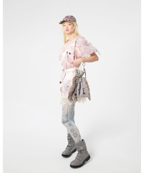 rurumu:(ルルムウ)の「rurumu:/ルルムウ/adjustable strap jacquard pochette(ショルダーバッグ・レディース・グレー/アイボリー/ブラック・FREE)」の16枚目の写真