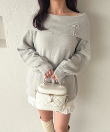 オフショルシャギーニットチュニック【ZOZOTOWN限定アイテム】