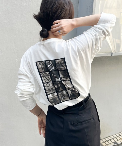 select MOCA by son(セレクトモカバイソン)の「アソートバックプリントロングTシャツ(Tシャツ/カットソー・レディース・ホワイト系その他3/グレー系その他3/グレー系その他2/ブラック系その他3/ホワイト系その他2/ブラック系その他2/グレー系その他/ブラック系その他/ホワイト系その他/ホワイト系その他4・FREE)」の3枚目の写真