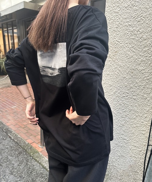 select MOCA by son(セレクトモカバイソン)の「アソートバックプリントロングTシャツ(Tシャツ/カットソー・レディース・ホワイト系その他3/グレー系その他3/グレー系その他2/ブラック系その他3/ホワイト系その他2/ブラック系その他2/グレー系その他/ブラック系その他/ホワイト系その他/ホワイト系その他4・FREE)」の6枚目の写真