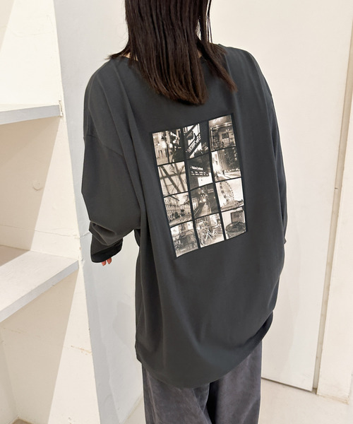 select MOCA by son(セレクトモカバイソン)の「アソートバックプリントロングTシャツ(Tシャツ/カットソー・レディース・ホワイト系その他3/グレー系その他3/グレー系その他2/ブラック系その他3/ホワイト系その他2/ブラック系その他2/グレー系その他/ブラック系その他/ホワイト系その他/ホワイト系その他4・FREE)」の10枚目の写真