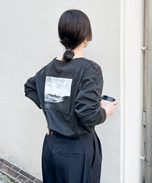 select MOCA by son(セレクトモカバイソン)の「アソートバックプリントロングTシャツ(Tシャツ/カットソー・レディース・ホワイト系その他3/グレー系その他3/グレー系その他2/ブラック系その他3/ホワイト系その他2/ブラック系その他2/グレー系その他/ブラック系その他/ホワイト系その他/ホワイト系その他4・FREE)」の12枚目の写真