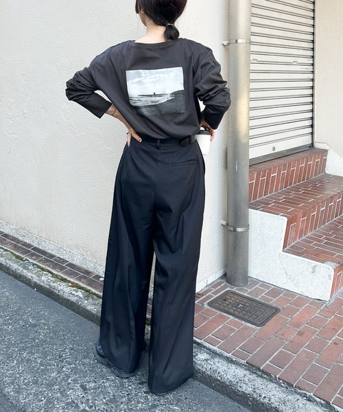 select MOCA by son(セレクトモカバイソン)の「アソートバックプリントロングTシャツ(Tシャツ/カットソー・レディース・ホワイト系その他3/グレー系その他3/グレー系その他2/ブラック系その他3/ホワイト系その他2/ブラック系その他2/グレー系その他/ブラック系その他/ホワイト系その他/ホワイト系その他4・FREE)」の13枚目の写真