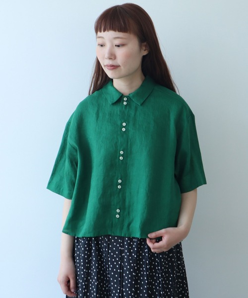 △60sフレンチリネン boy shirt（シャツ/ブラウス）｜bulle de