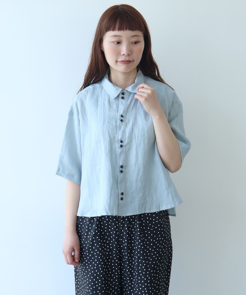 △60sフレンチリネン boy shirt（シャツ/ブラウス）｜bulle de