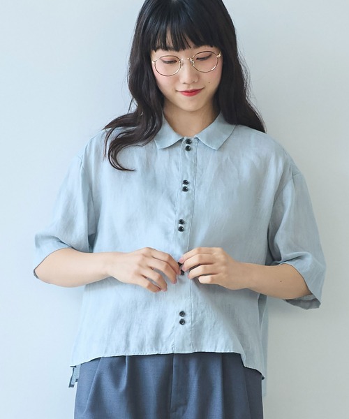 △60sフレンチリネン boy shirt（シャツ/ブラウス）｜bulle de