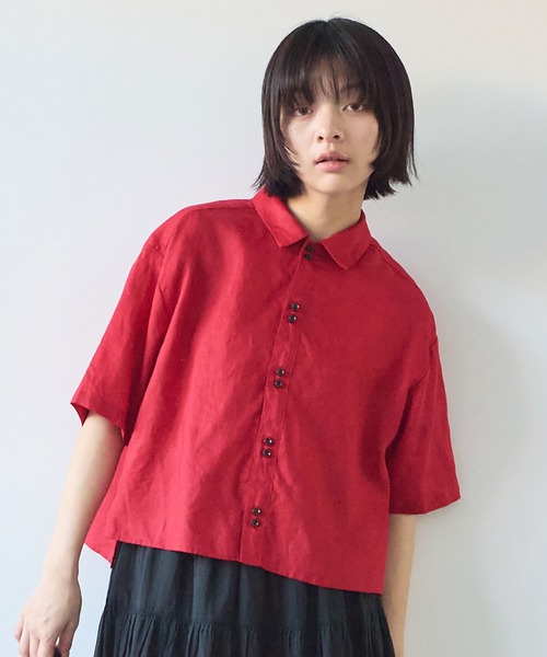 △60sフレンチリネン boy shirt（シャツ/ブラウス）｜bulle de savon 