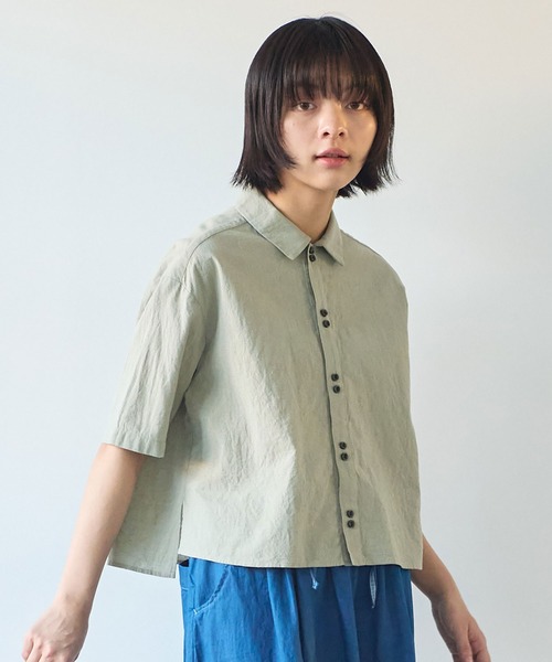 グランド牧場 セレクトセール △60sフレンチリネン boy shirt（シャツ/ブラウス）｜bulle de トップス