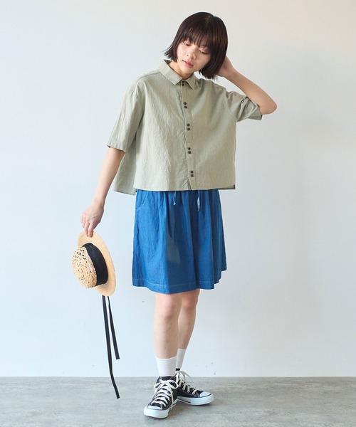 bulldesavon 60sフレンチリネンboyshirt(値札付き) AMBIDEX Store △〇 60sフレンチリネン ボーイシャツ(F コン