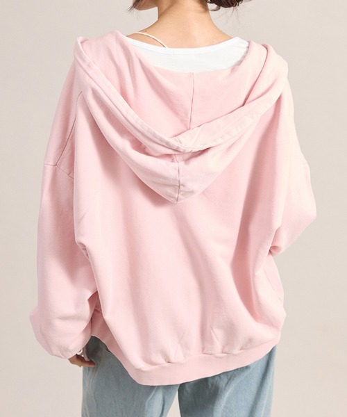 apres jour mignon(アプレジュールミニョン)の「スノーパウダー加工パーカー(パーカー・レディース・ベージュ/ブラック/ボルドー/ブラウン系その他/レッド/ネイビー/杢グレー/ピンク/ブルー・X-LARGE/フリー)」の7枚目の写真