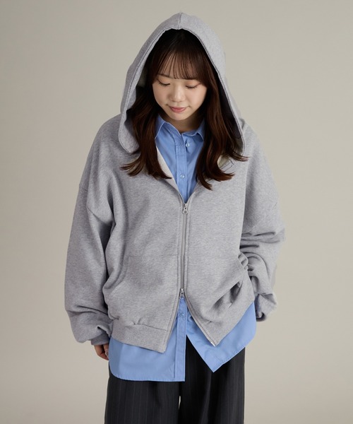 Arpege story☆ パーカープルオーバー新品未使用☆グレー/M Arpege story☆ パーカープルオーバー新品未使用☆グレー/M