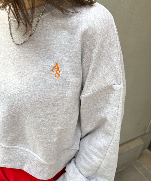 ABYS(アビス)の「【選べる着丈】ロゴ刺繍裏毛スウェットS L(セットアップ可)(スウェット・レディース・アイボリー/ブラック/杢グレー・SHORT/LONG)」の9枚目の写真