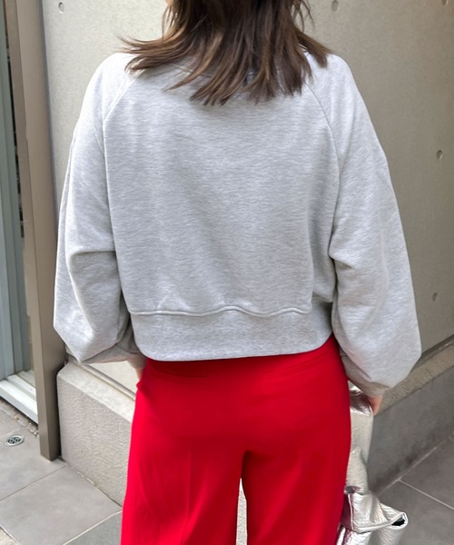 ABYS(アビス)の「【選べる着丈】ロゴ刺繍裏毛スウェットS L(セットアップ可)(スウェット・レディース・アイボリー/ブラック/杢グレー・SHORT/LONG)」の10枚目の写真