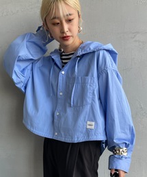 AMERICANA | [Americana×JEANS FACTORY/アメリカーナ×ジーンズファクトリー] 別注 ショート丈 フードシャツジャケット(シャツ/ブラウス)