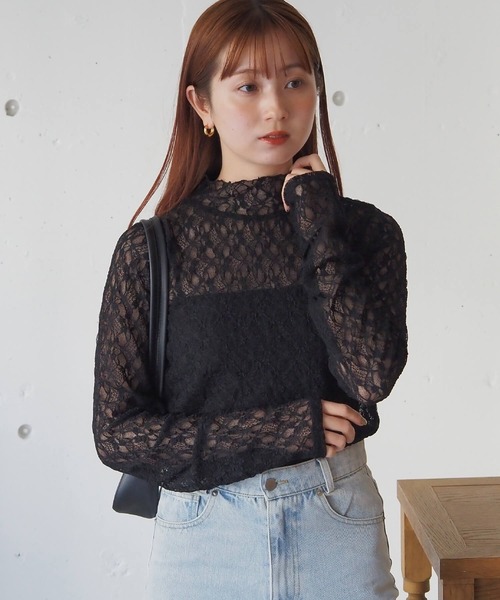 tiptop(ティップトップ)の「レースハイネックギャザーロンT(Tシャツ/カットソー・レディース・オフホワイト/イエロー/ブラック・FREE)」の20枚目の写真