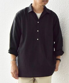 CINOH/チノ】別注 ACETATE SATIN HALF SLEEVE SHIRT/アセテート