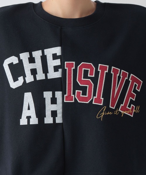 LOWRYS FARM（ローリーズファーム）の「ロゴリメイクウラケプルオーバー  288188（Tシャツ/カットソー・レディース・アイボリー/グレー/ネイビー・FREE）」の8枚目の写真