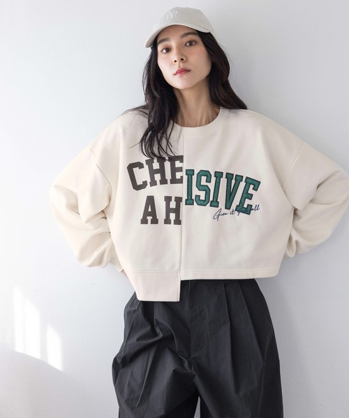 LOWRYS FARM（ローリーズファーム）の「ロゴリメイクウラケプルオーバー  288188（Tシャツ/カットソー・レディース・アイボリー/グレー/ネイビー・FREE）」の11枚目の写真