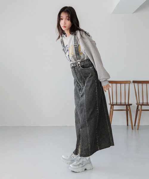 LOWRYS FARM（ローリーズファーム）の「ロゴリメイクウラケプルオーバー  288188（Tシャツ/カットソー・レディース・アイボリー/グレー/ネイビー・FREE）」の14枚目の写真