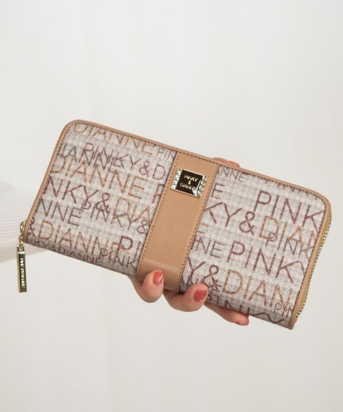 【美品✨】ピンキーアンドダイアン　2023年モデル！ツイードジレ　フリンジ　金釦 PINKY&DIANNE ピンキーアンドダイアン 長財布 かぶせ レディース