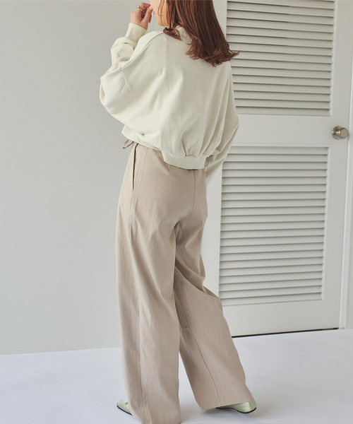 titivate（ティティベイト）の「ピグメント裏毛カットソースウェット（スウェット・レディース・チャコール/アイボリー・M/L/XL）」の6枚目の写真