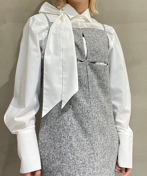 LE CIEL BLEU(ルシェルブルー)の「スラッシュキャミドレス / Slash Cami Dress(ワンピース・レディース・ネイビー/グレー/ブラック・38/36)」の22枚目の写真