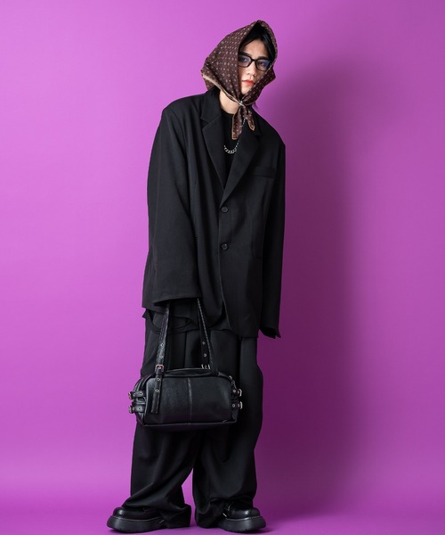 a.p.o.v.(エーピーオービー)の「a.p.o.v. ウエストドローコード&ドレープニータックオーバーサイズスラックス(スラックス・メンズ・ブラック/グレー・ONESIZE)」の7枚目の写真