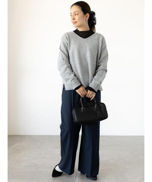 Lugnoncure(ルノンキュール)の「サイドラインパンツ(その他パンツ・レディース・ネイビー/ベージュ/グレー・F)」の13枚目の写真