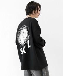 バックプリントロングスリーブトップス ユニエックス インパクトトップス ユニセックスT ロングTシャツ