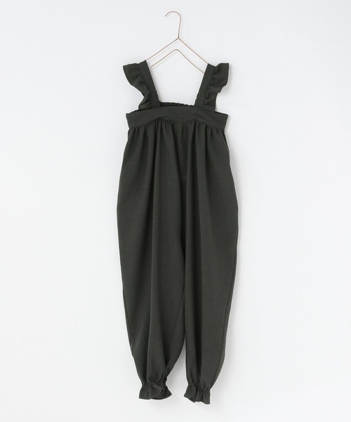 LOWRYS FARM（ローリーズファーム）の「ホップサックフリルサロペ　 241726（サロペット/オーバーオール・キッズ・ブラウン/グリーン/グレー・110cm/120cm/130cm/140cm/150cm）」の2枚目の写真