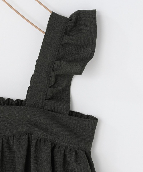 LOWRYS FARM（ローリーズファーム）の「ホップサックフリルサロペ　 241726（サロペット/オーバーオール・キッズ・ブラウン/グリーン/グレー・110cm/120cm/130cm/140cm/150cm）」の11枚目の写真