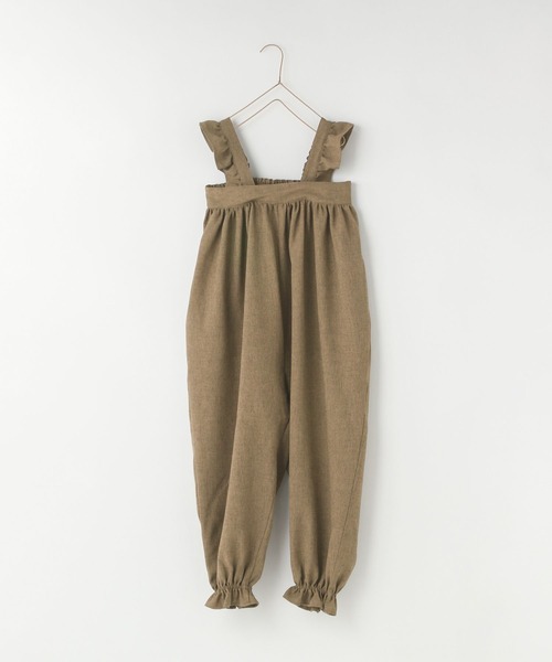 LOWRYS FARM（ローリーズファーム）の「ホップサックフリルサロペ　 241726（サロペット/オーバーオール・キッズ・ブラウン/グリーン/グレー・110cm/120cm/130cm/140cm/150cm）」の17枚目の写真