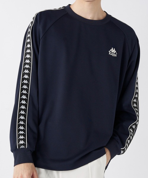 Kappa(カッパ)の「バンダ ラグランロングスリーブTシャツ (ユニセックス)(Tシャツ/カットソー・メンズ・ネイビー/ホワイト・MEDIUM/LARGE/X-LARGE)」の1枚目の写真