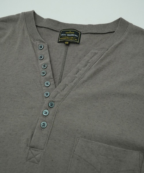 EGO TRIPPING(エゴトリッピング)の「mt9491- QUENCH ヘンリーネックTシャツ(Tシャツ/カットソー・メンズ・ホワイト/ブラック/グレー・46/48)」の20枚目の写真