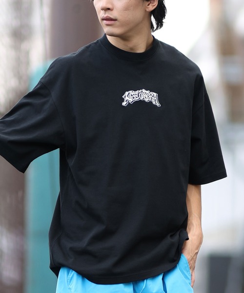 NEW ERA(ニューエラ)の「NEW ERA/ニューエラ オーバーサイズド コットン Tシャツ Slowup 半袖 Tシャツ 14410052/14410053(Tシャツ/カットソー・メンズ・ブラック/ホワイト・M/L/XL/XXL)」の1枚目の写真
