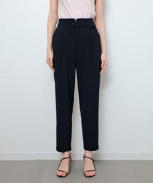 ダブルクロスベルト付タックパンツ