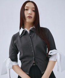 EIMY ISTOIRE | シャツドッキングレイヤードニット(ニット/セーター)