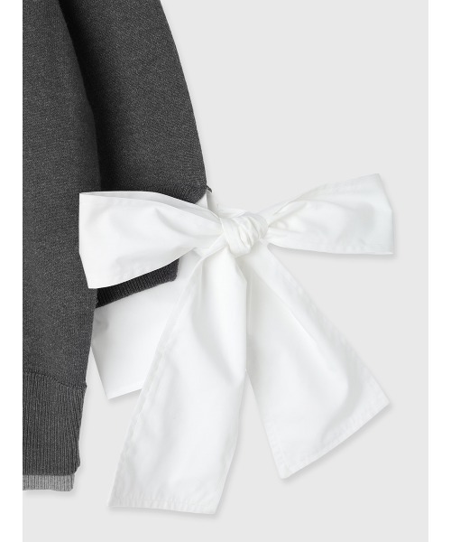 EIMY ISTOIRE(エイミーイストワール)の「シャツドッキングレイヤードニット(ニット/セーター・レディース・ネイビー/グレー/ピンク・F)」の21枚目の写真