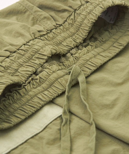 CUBE SUGAR（キューブシュガー）の「ナイロン×カットソーラインギャザースカート（スカート・レディース・スミクロ/ナチュラル/ベージュ/カーキ・M）」の9枚目の写真